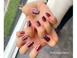 ボルドー×うねうねネイル