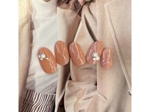 レイネイル レイアイ レイエステティック 扶桑店/オレンジ×ニュアンスネイル