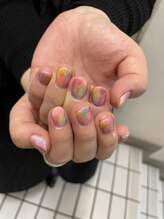 ユージューネイルルーム(UJU nail room)/春マーブル
