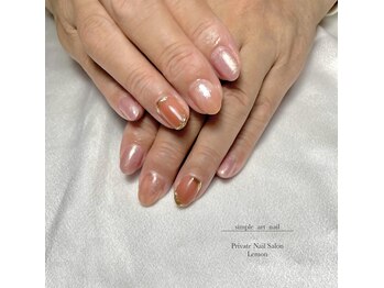 レモン(Lemon)/マーブルネイル