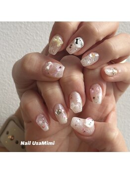 ネイル ウサミミ(Nail UsaMimi)/キラキラネイル