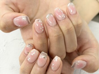 ディーネイル 池袋(D-nail)/【森】キラキラ チークネイル