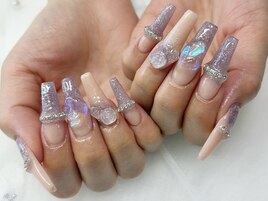 スカルプ/ロングネイル/長さ出し