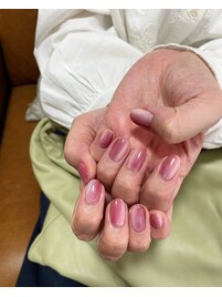 くすみピンクグラデ