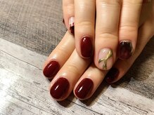 アリュメ 三重鈴鹿店(allum)/ボルドー個性派ネイル