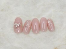 シード(Seed)/オフィスネイル9900円 リボン