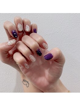 アンダーバーホワイトプラス 南海難波店(_WHITE+)/キラキラネイル