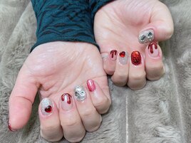 バレンタインネイル