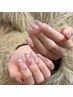 【チップ長さだし】ワンホンチークマグネットネイル