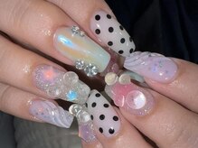 ジェミーネイル エビス(Jemiy nail ebisu)/個性派ドット星シルバーラメ