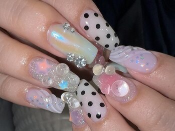 ジェミーネイル エビス(Jemiy nail ebisu)/個性派ドット星シルバーラメ