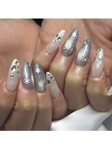 レイネイル 岐阜茜部店(RAY NAIL)/雪の結晶×マグネット