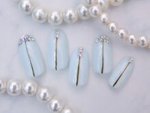 ティアリーネイル コレットマーレ店(Tiary Nail)/先端ビジュー埋め尽くし12100円