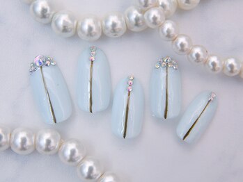 ティアリーネイル コレットマーレ店(Tiary Nail)/先端ビジュー埋め尽くし12100円