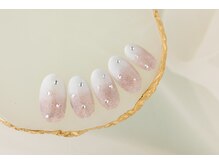 エムスラッシュネイル 本牧店(M SLASH)/白グラデーション