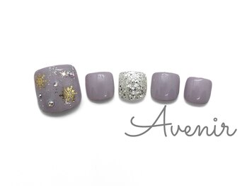 アヴィニール 表参道(Avenir)/スノーパープル　ネイル