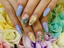 ダブルネイル(Double Nail)/【ほり】夏色キラキラネイル