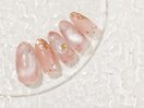 シンプルピンクニュアンスネイル