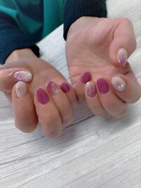 ピンク、シェル、桜、グラデ