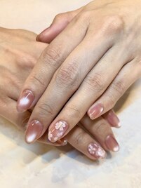 桜ネイル/マグネットネイル