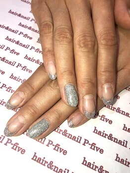 ヘアアンドネイル ピーファイブ(P-five)/フレンチ☆フラッシュ☆ネイル♪