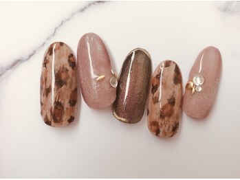 アーザ 吉祥寺(ASa)/崩しヒョウ柄ネイル☆