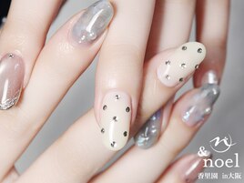 ドットネイル×ブルーネイル