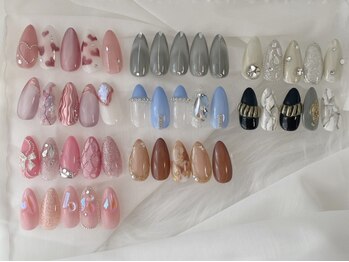 コトネイル(Kotoneil.Y)の写真/【定額◇盛り盛りコース¥8000】ストーン・パーツ・アートたっぷり★とにかく可愛いを詰め込みたい方に♪