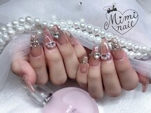 ミミネイル(Mimi nail)/ピンクチェック