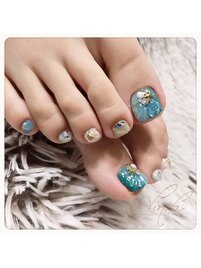 人魚の鱗ネイル♪