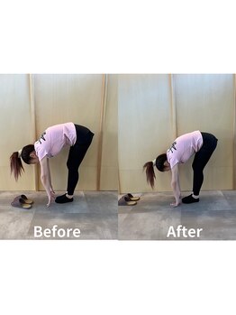 徳島藍住整骨院 ザ ビー(THE B)/ピラティス初回体験before/after