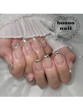 ブーネイル(boooo nail)/きれいめガラスフレンチ