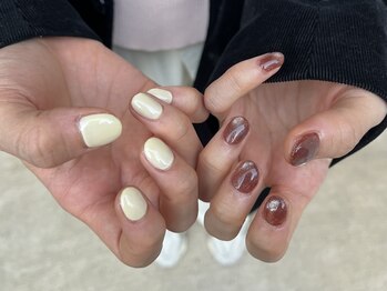 サクノネイル(SAKUNONAIL)/クリームイエローネイル