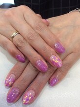 シャンネイルケアサロン(Shan Nail caresalon)/パープル×ゴールド ニュアンス