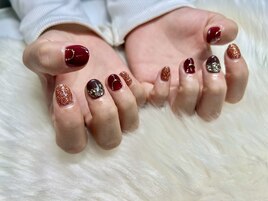 シンプルクリスマスネイル