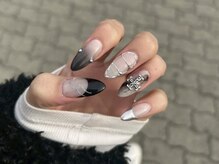 ジェミーネイル シンジュク(Jemiy nail shinjuku)/【Miku】モノクロゴテゴテY2K