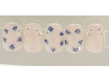 ビュー バイ ネオリーブ 用賀店(beau'r by neolive)/シンプルフラワーネイル