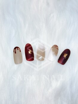 バレンタインネイル