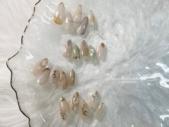 トゥーシェネイルズ(Touche'nails)の写真/【定額アート★初回オフ込¥5800】周りからも褒められる大人可愛い、技術が光るハイセンスな指先に☆