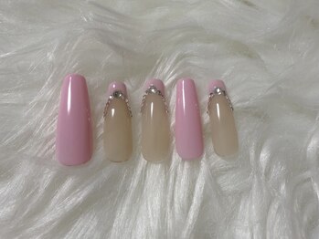 ネイルサロン グロッシー(Nail salon glossy)/ピンク×フレンチネイル