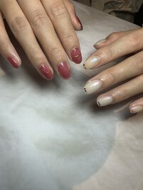 バレンタインネイル