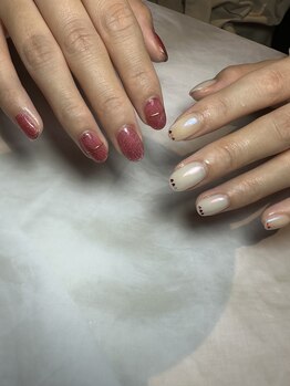 バレンタインネイル