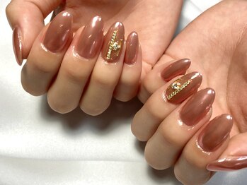 ニコリー(nicolie)/ピンクミラーネイル