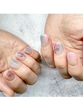 爪屋べっぴん堂/紫陽花ネイル