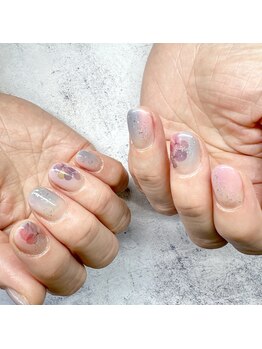 爪屋べっぴん堂/紫陽花ネイル