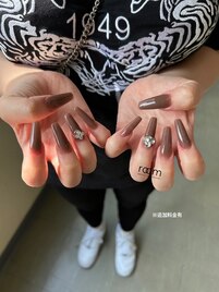 ロングネイル×スカルプ