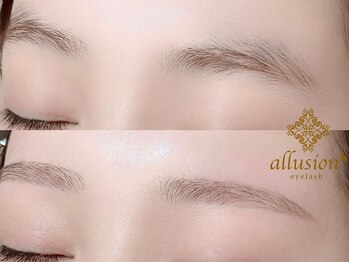 アリュージョン 京都駅前店の写真/サロンデビューの方や、大人っぽくなりたい20代女子にも人気!間引きでふんわり、ナチュラルで品のある眉毛!