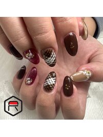 バレンタインネイル