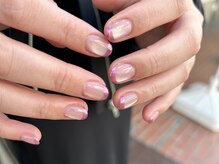 ネイルアルケー(Nail ARCHE)/ピンクミラーフレンチ