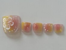 ネイルメゾン 天神店(NAIL MAISON)/ハイビスカスもやもや¥8500
